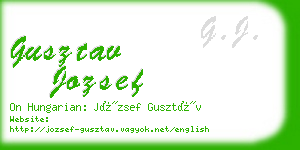 gusztav jozsef business card